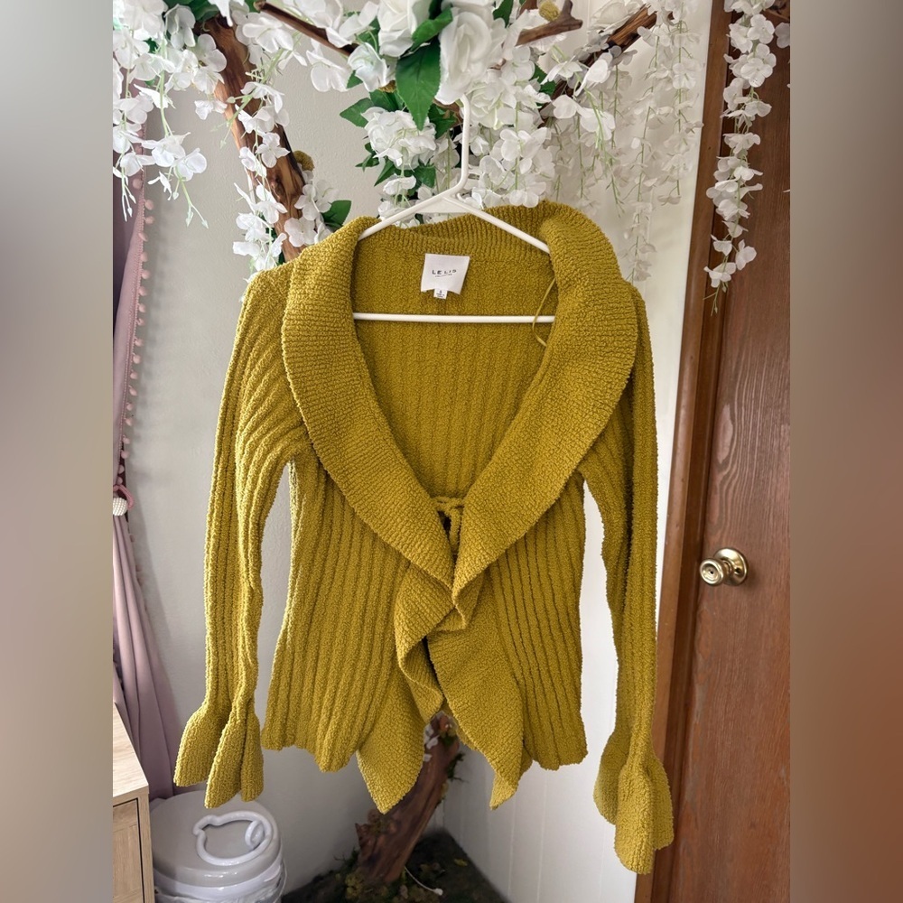 Le Lis Collection Mustard Yellow Women's Cardigan ☀️